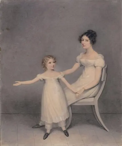 Lady Louth with her daughter, by Adam Buck