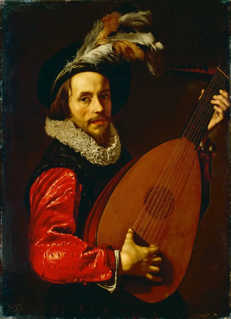 The lute player, by Adam de Coster