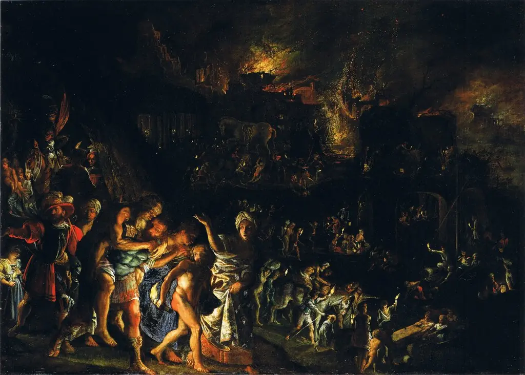 The Burning of Troy, by Adam Elsheimer