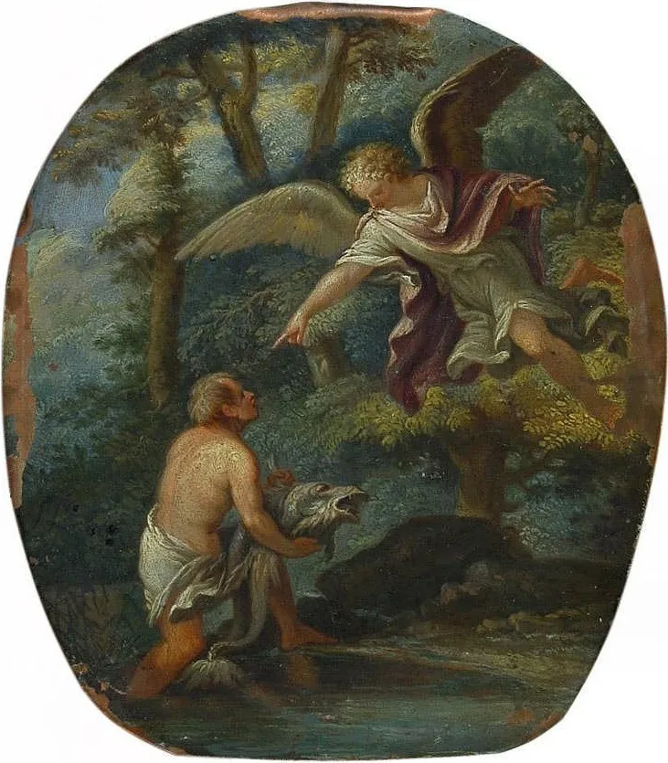 Tobias and the Angel, by Adam Elsheimer, oil