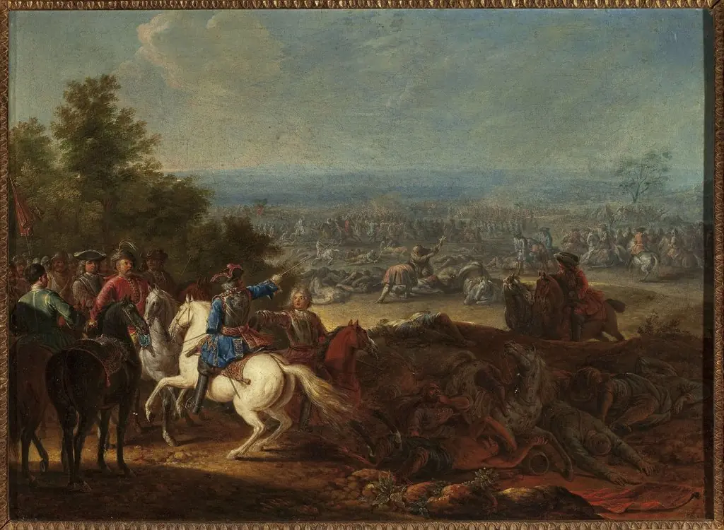 After the battle, by Adam Frans van der Meulen