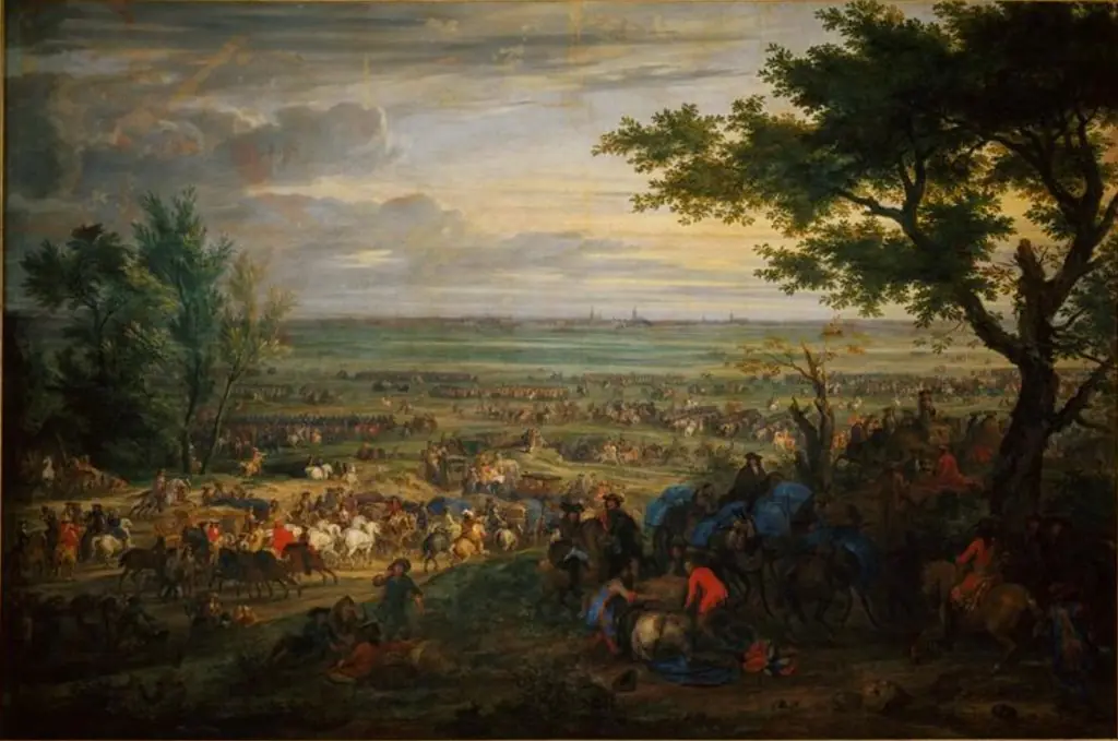 Arrival of Louis XIV in front of Douai, July 2, 1667, by Adam Frans van der Meulen