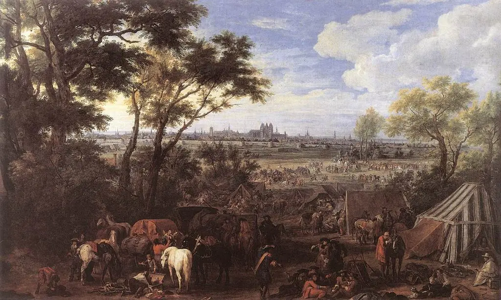 The Army of Louis XIV in front of Tournai in 1667 (Brussels), by Adam Frans van der Meulen
