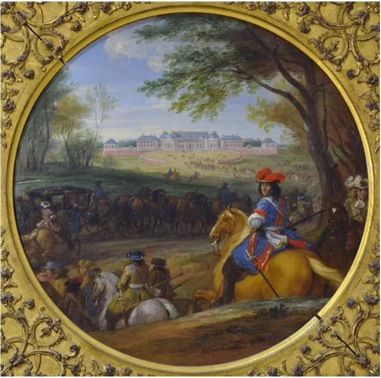 View of the castle of Versailles, by Adam Frans van der Meulen