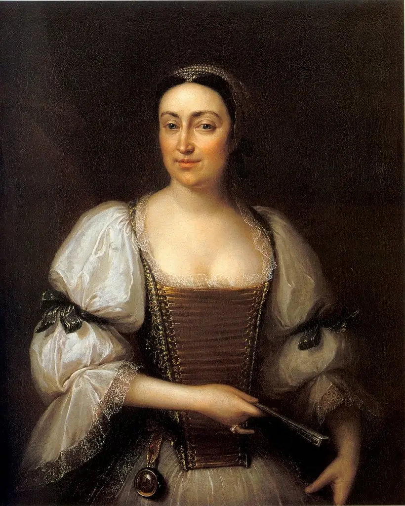 Portrait of Baroness János Podmaniczky née Judit Osztroluczky, by Ádám Mányoki