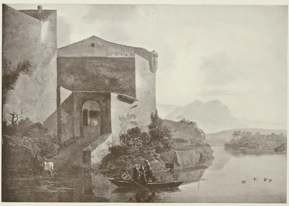 Italianate landscape with a house in the bend of a river, by Adam Pynacker, 1656