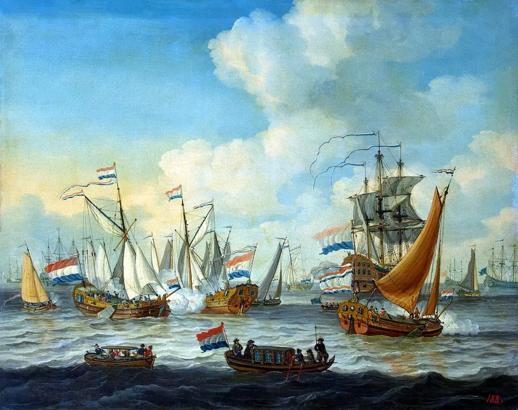 Fleet Manoeuvres Performed in the Usselmeer for Peter I During His Visit to Amsterdam