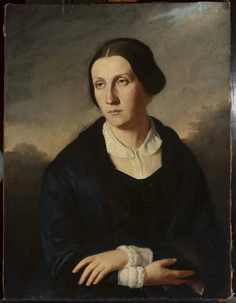 Portrait of Maria Januszkiewicz née Bułharyn (1824–1880), by Adam Szemesz