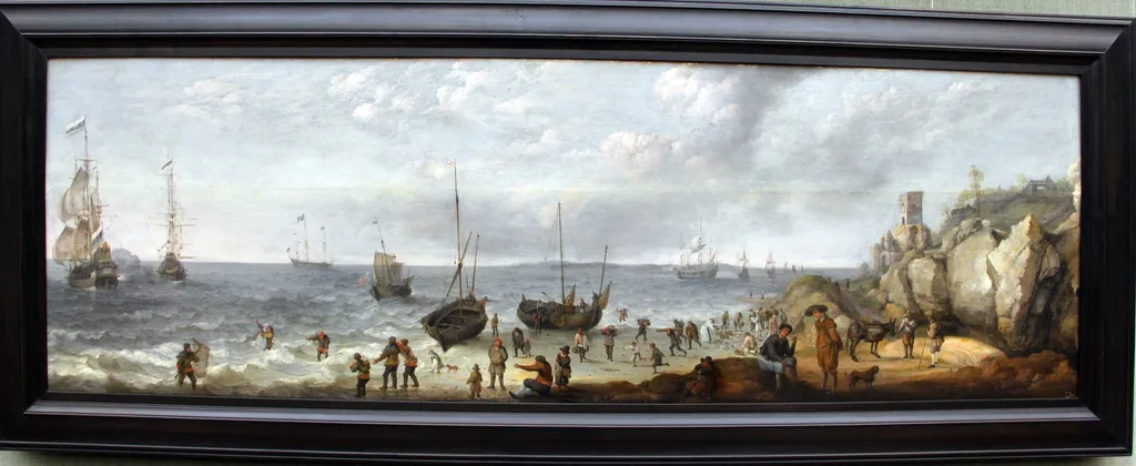 Fishing, by Adam Willaerts, paint, 1627