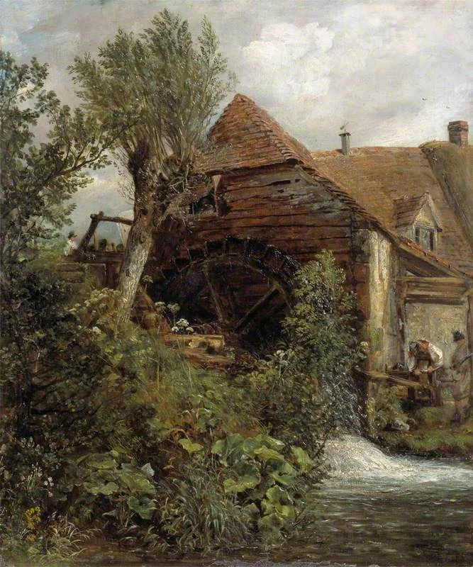 A Watermill at Gillingham, Dorset, detail