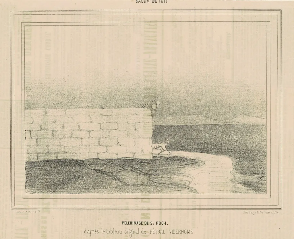 Pélerinage de St Roch, by Honoré Daumier, ink, 1840