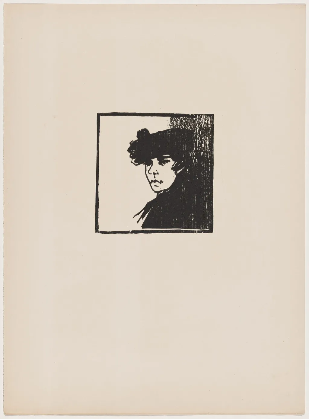 Tête de femme (Head of a Woman), by Henri-Charles Guérard, ink, 1895