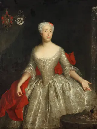 Anna Sophie Agnes von Lehwald, born von Buddenbrock (1699-1773), by Anna Rosina de Gasc, oil, 1731