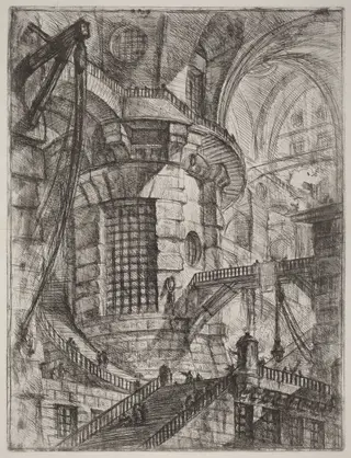The Round Tower, by Giovanni Battista Piranesi, ink, 1754