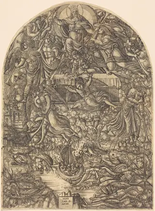 The Opening of the Seventh Seal, by Jean Duvet, ink, 1551