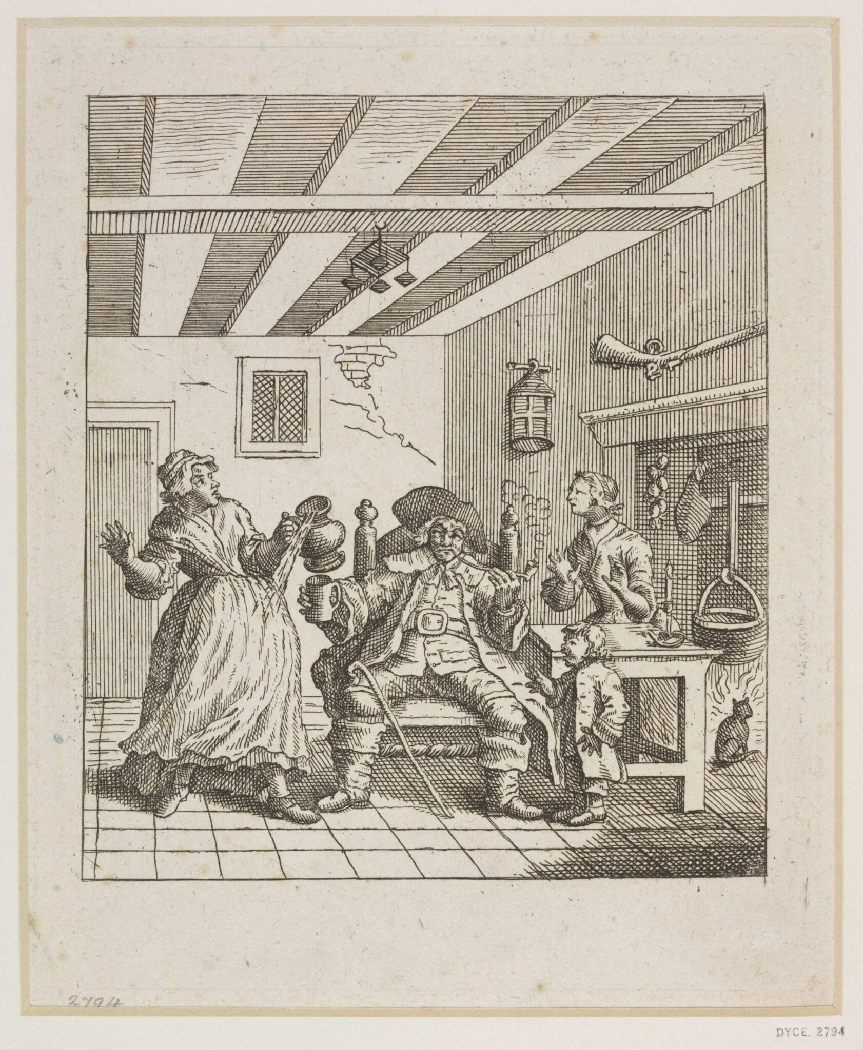 Frontispiece to The Farmer's Return, detail