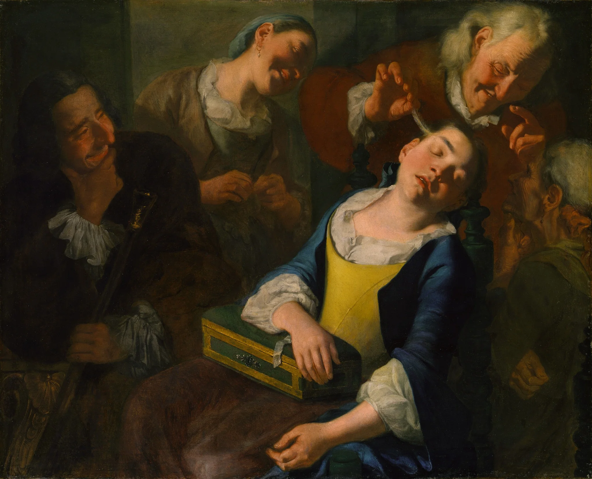 Teasing a Sleeping Girl, detail