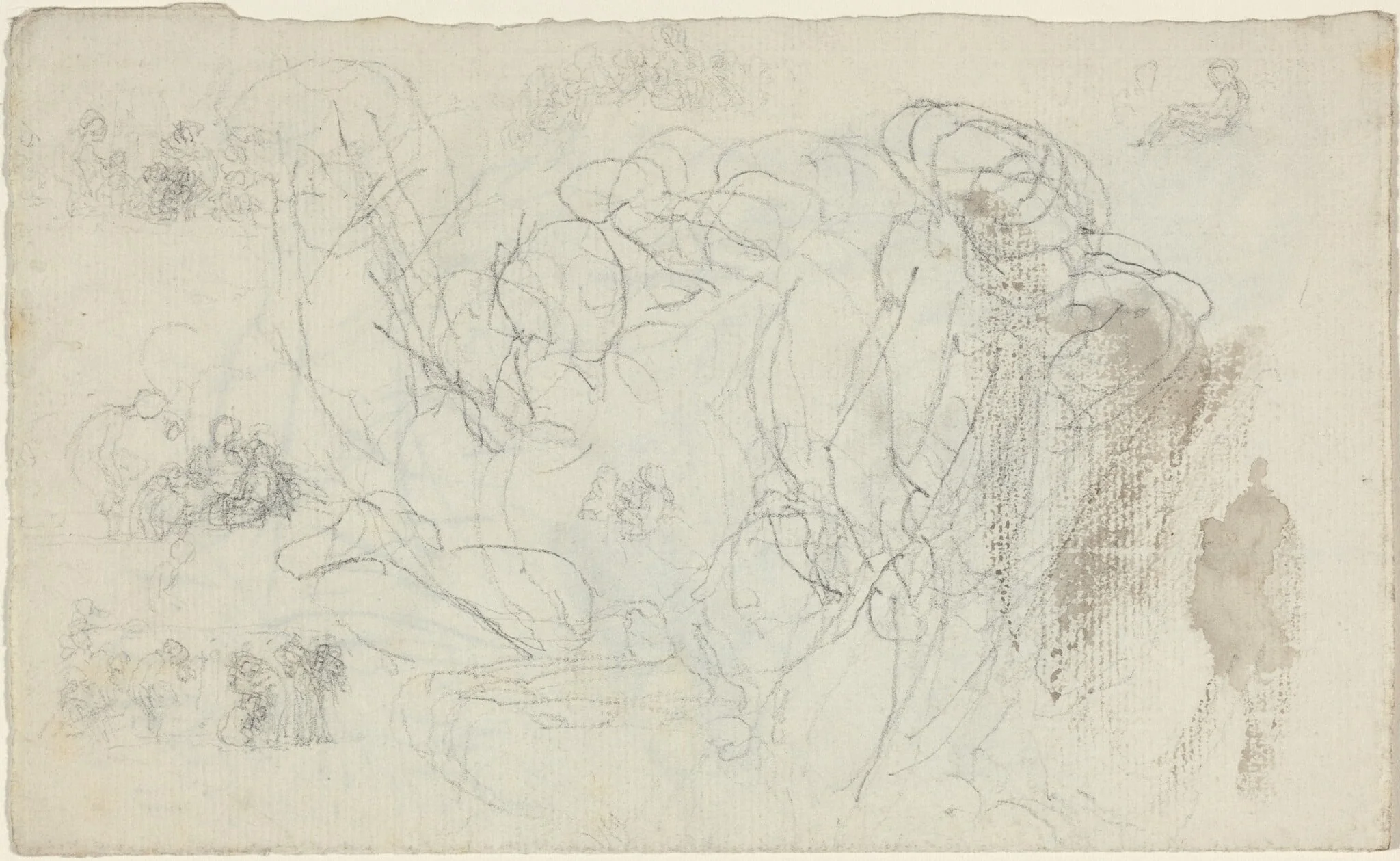 Sheet of Studies [recto and verso], detail