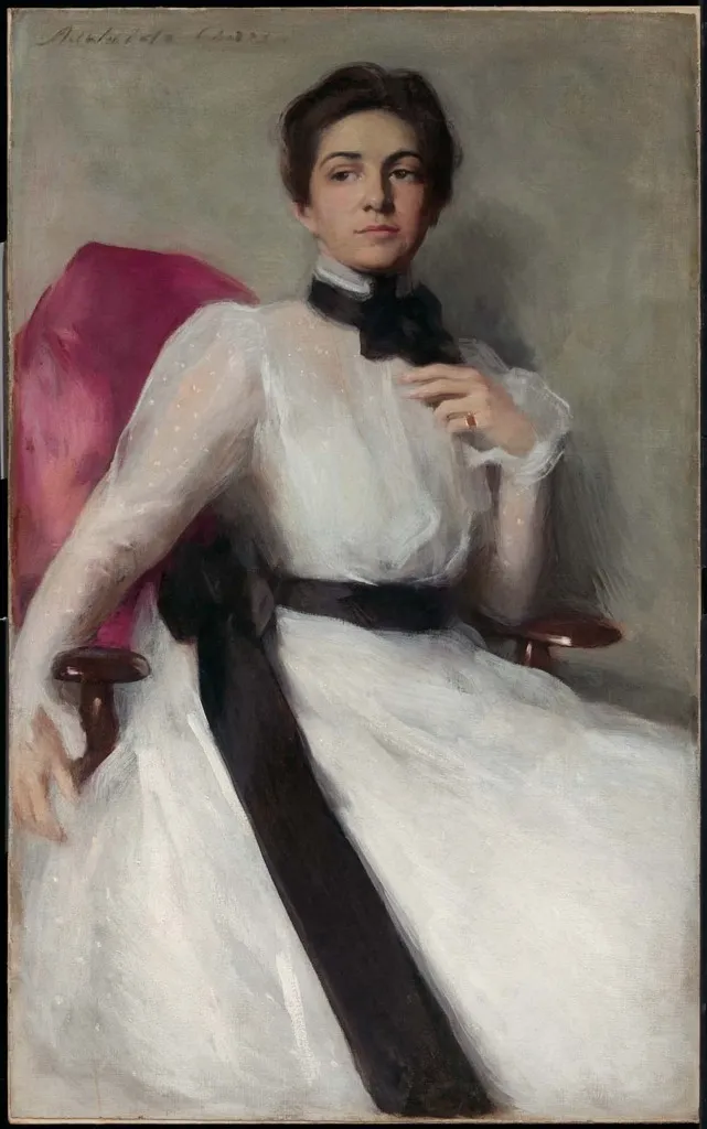 Elizabeth Lawrence Fiske (Mrs. George Hitchcock), by Adelaide Cole Chase, oil, 1900
