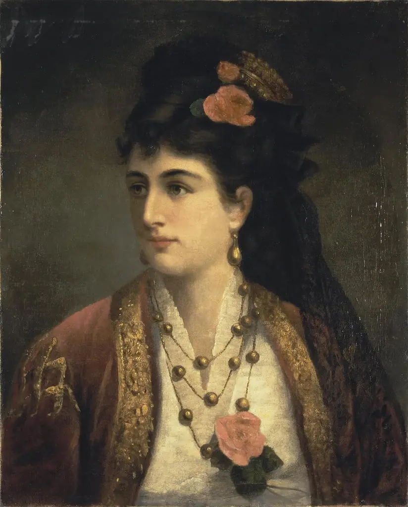 Portrait of Natalia Obrenovich, Queen of Serbia, by Adèle Riché