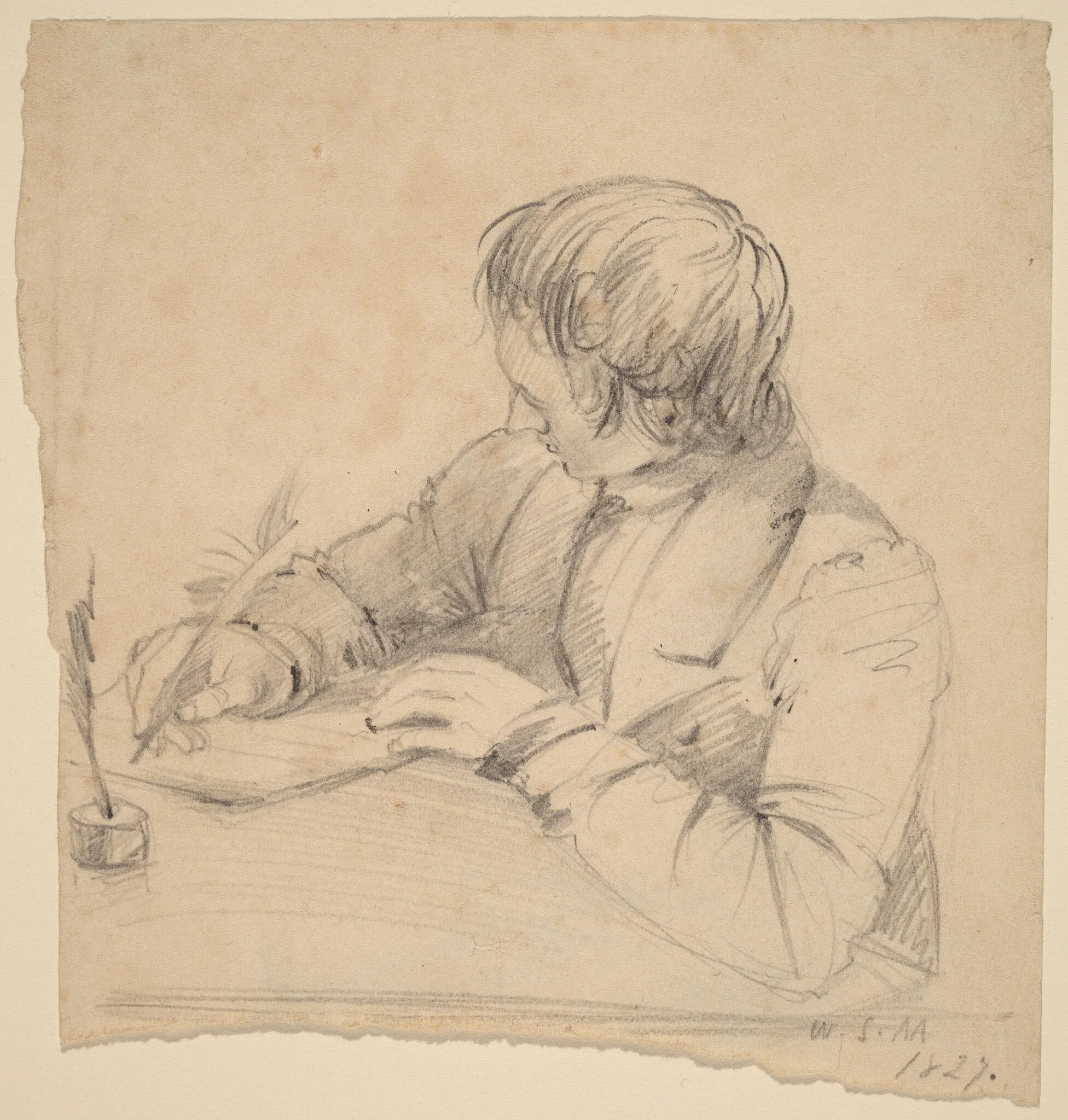 Shepard Alonzo Mount, Age Twenty-Three [recto], detail