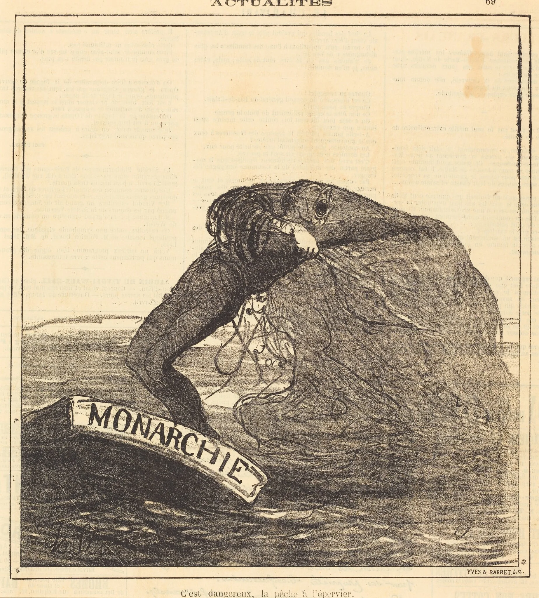 C'est dangereux, la pêche à l'épervier, detail