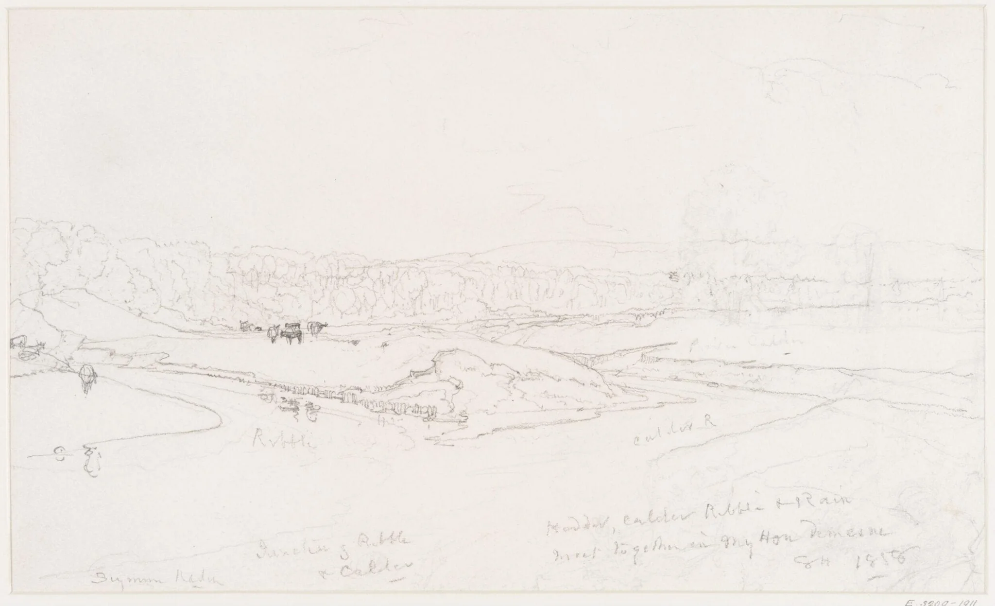 Confluence of the Ribble and the Calder, below Warley., detail