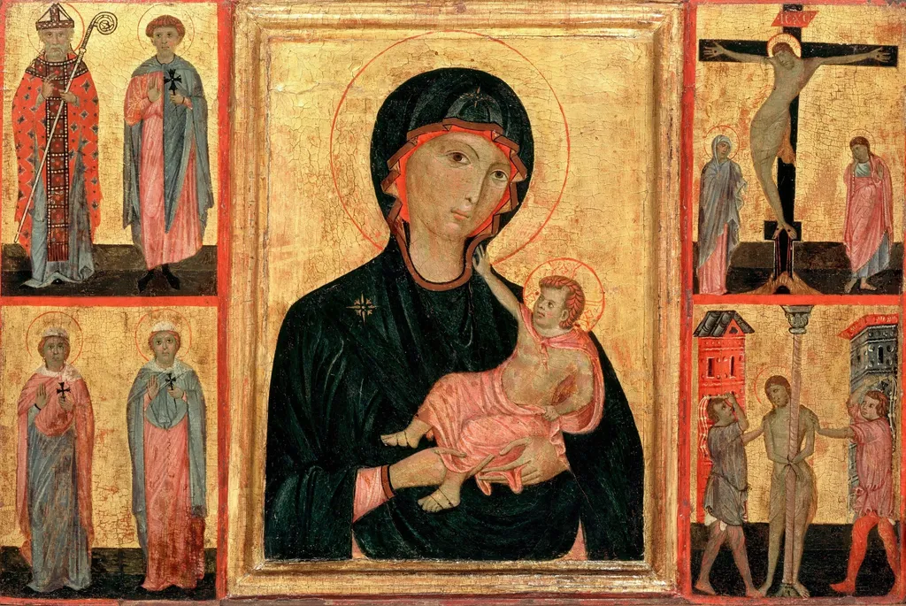 Triptychon (Flügel fest), by Grifo di Tancredi, tempera, 1302