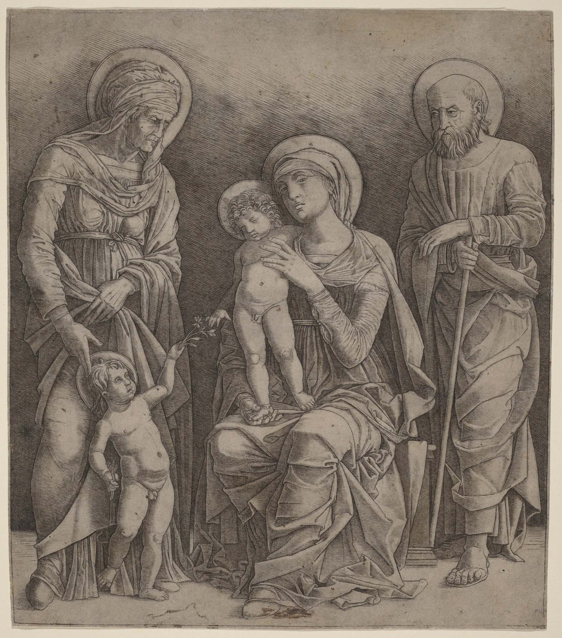 Holy Family with Saint Elizabeth and the Infant Saint John, detail