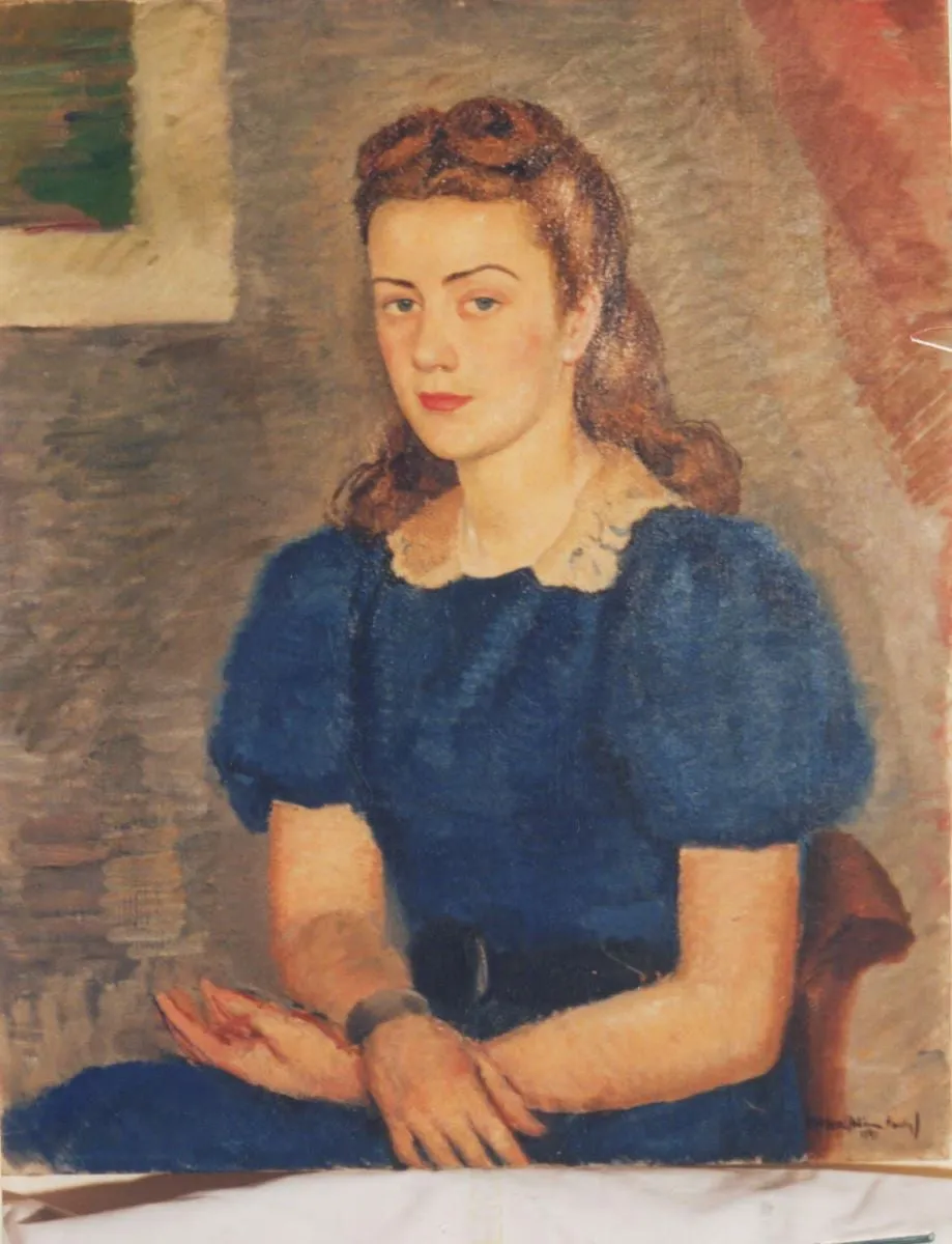 Portret (de) femeie, by Adina Paula Moscu, unspecified, 1941