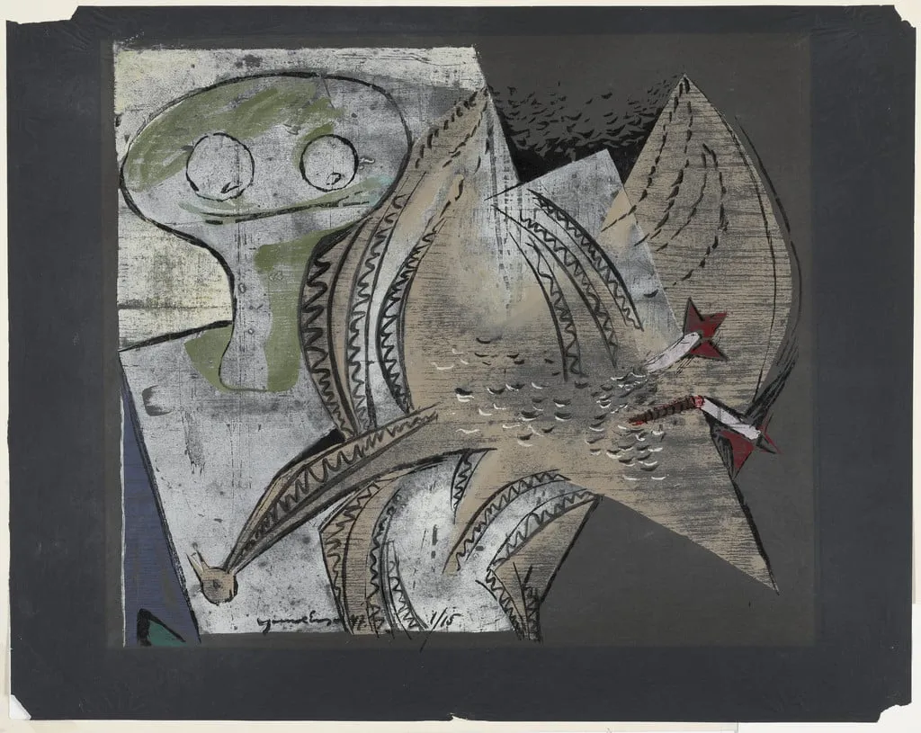 Untitled, by Adja Yunkers, ink, 1947
