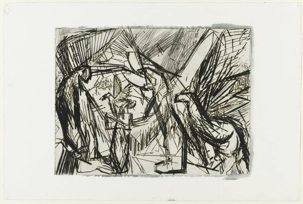 Untitled, by Adolf Benca, ink, 1980