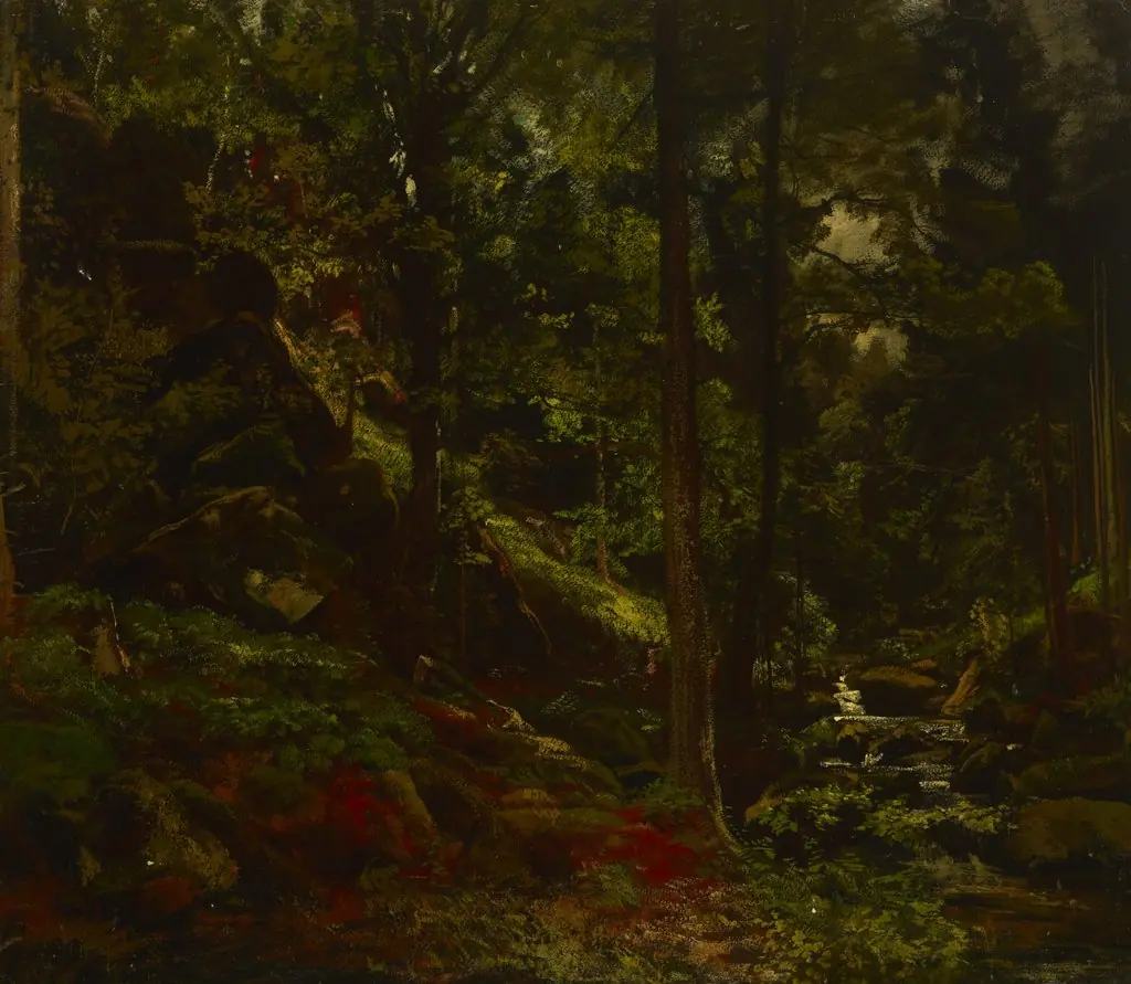 Stream in the Woods, by Adolf Dressler