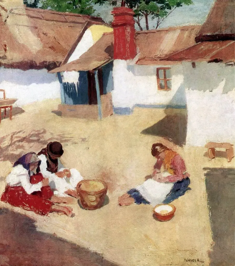 Shelling Beans, by Adolf Fényes