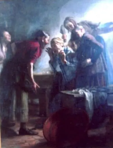 Spălătorese certându-se, by Adolf Fényes