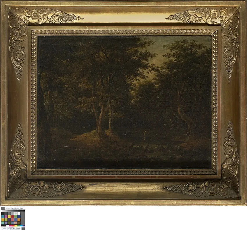 Boslandschap, by Adolf Karel Maximiliaan Engel, oil, 1829