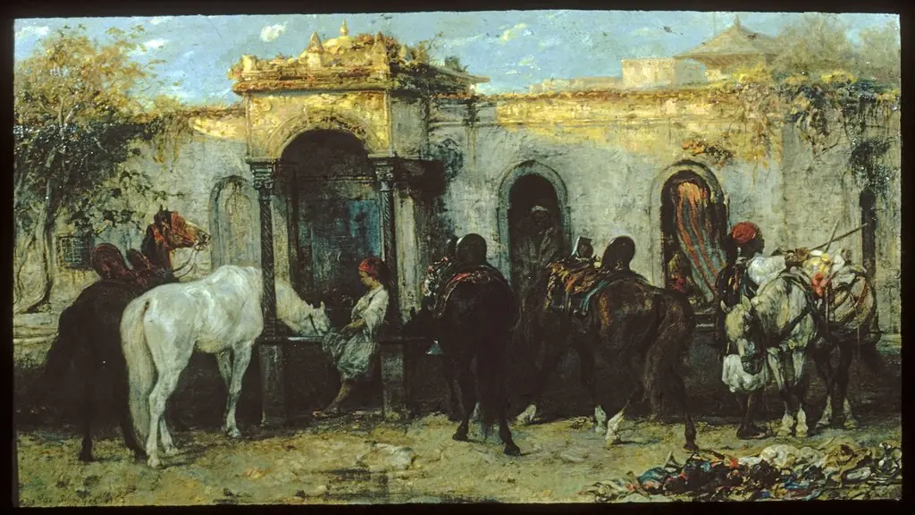 Arabs in Egypt, Sunrise, by Adolf Schreyer