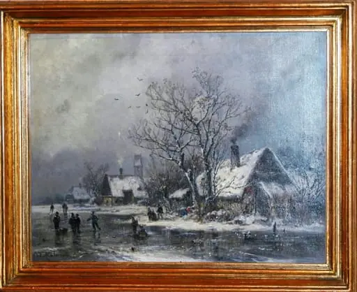 Peisaj de iarnă, by Adolf Stademann