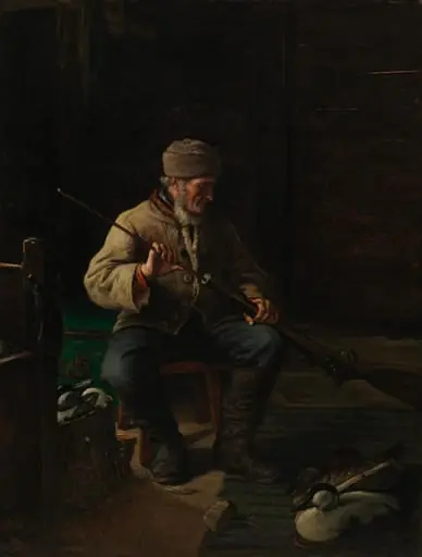 Ennen metsästystä, by Adolf von Becker
