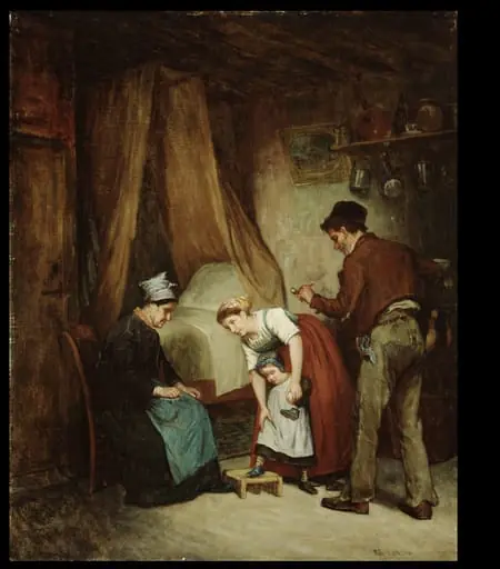 Kyläsuutari, aihe Ranskasta, by Adolf von Becker