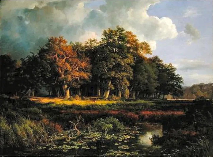 Der Stangenmühlengrund im Sachsenwald, by Adolph Friedrich Vollmer, oil, 1852