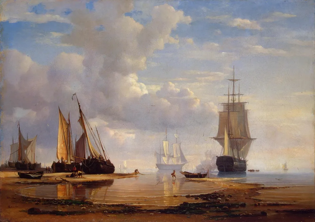Sea View, by Adolph Friedrich Vollmer, oil, 1837