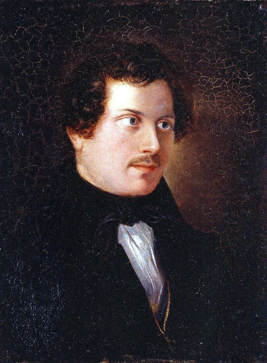 Selbstporträt, by Adolph Friedrich Vollmer, oil, 1828