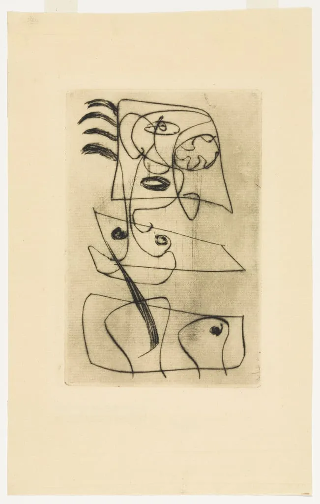 Untitled, by Adolph Gottlieb, ink, 1943
