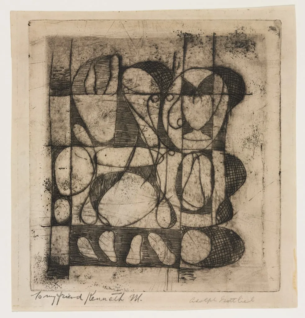 Untitled, by Adolph Gottlieb, ink, 1942