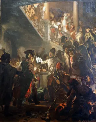 Frederick the Great at Lissa: Bonsoir, Messieurs, by Adolph Menzel