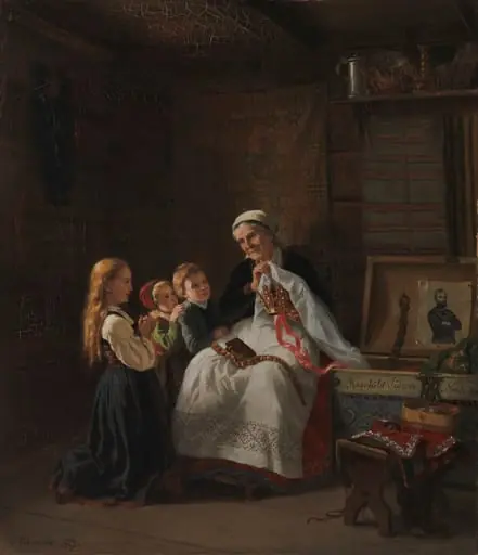 Isoäidin morsiuskruunu, by Adolph Tidemand
