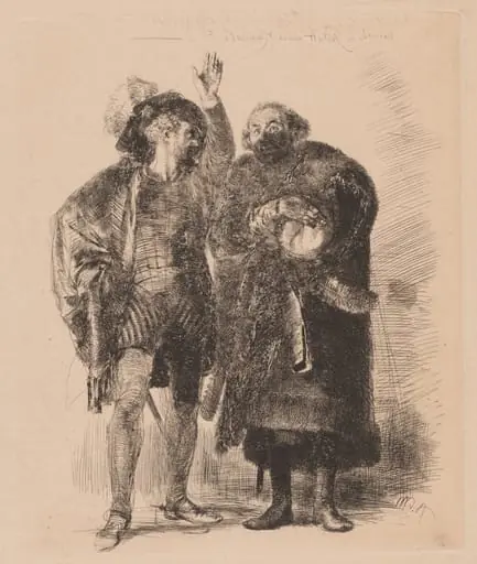 Hamlet and Polonius, by Adolph von Menzel