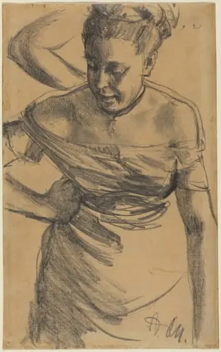 Study of a Woman, by Adolph von Menzel