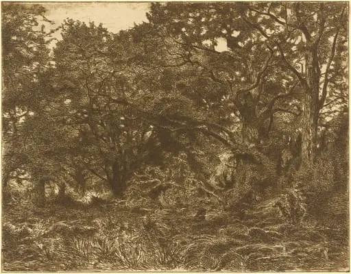 En Foret a Breau, by Adolphe André Wacquez